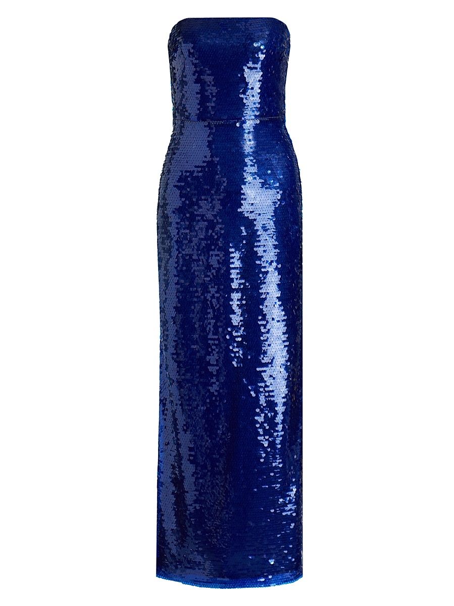 Women's Mira Sequin Strapless Gown - Marine - Size 16