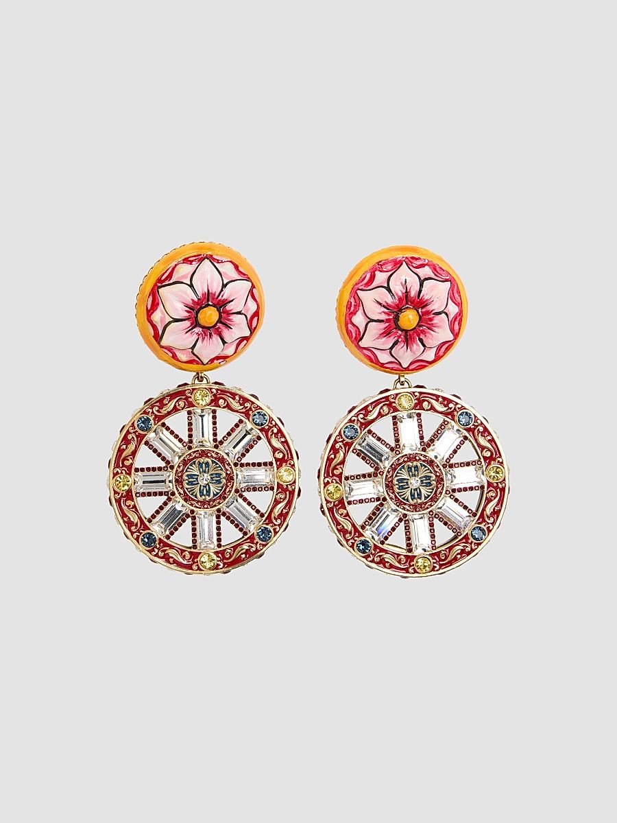 Women's Goldtone, Glass Crystal & Resin Clip-On Drop Earrings