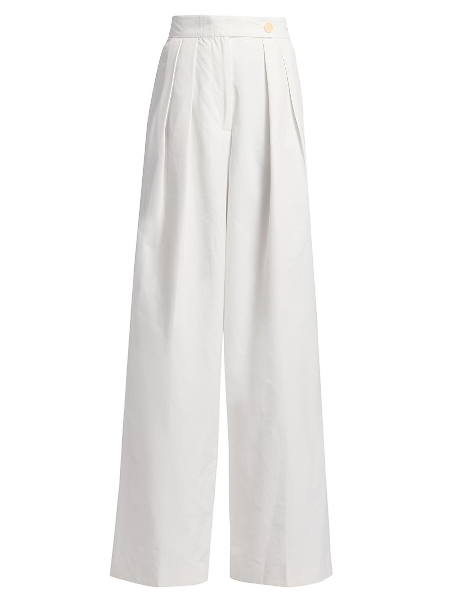 Women's Pamplona Wide-Leg Pants - White - Size 10