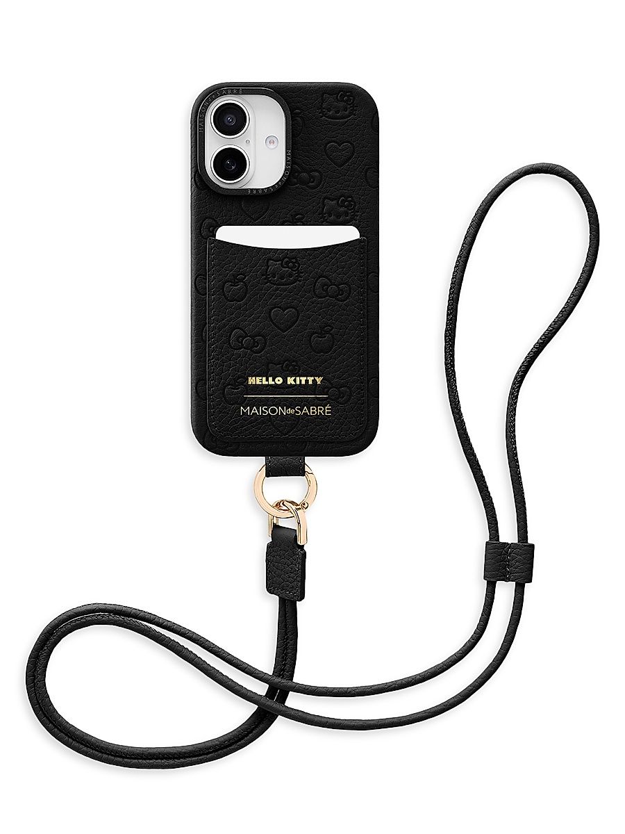 Hello Kitty Sling Phone Case (iPhone 16) - Black Caviar