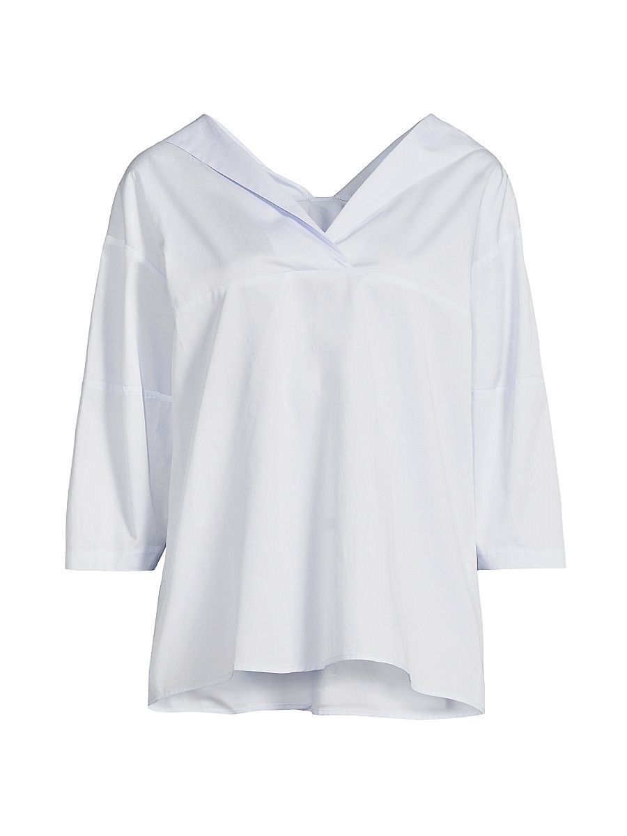 Women's Oriana Bow Blouse - Light Blue - Size Large