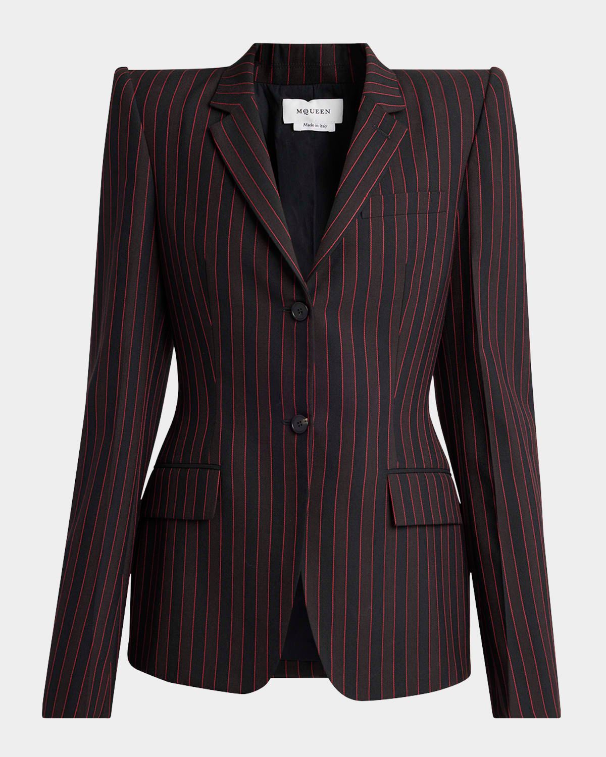Striped Single-Breasted Blazer Jacket
