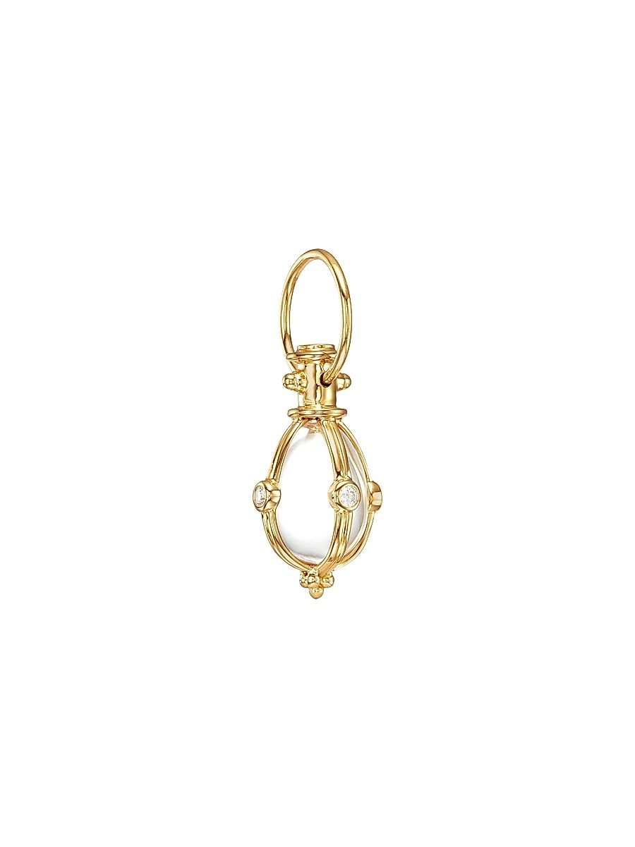 Women's Florence86 Rock Crystal, Diamond & 18K Yellow Gold Amulet - Yellow Gold