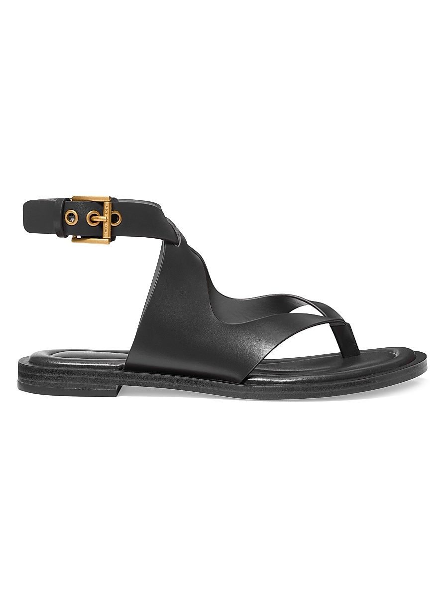 Women's Irene Flat Thong Sandals - Black - Size 8