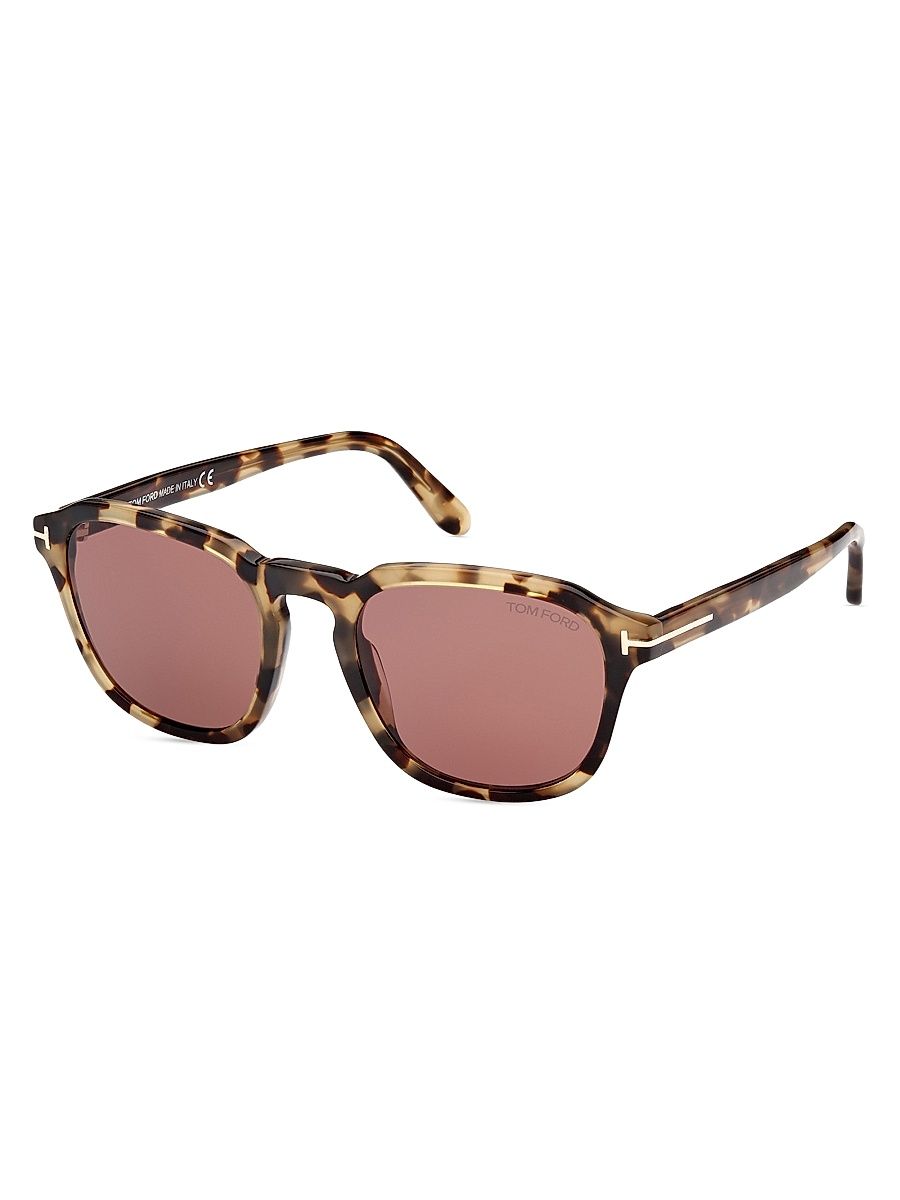 Men's Avery 52MM Tortoiseshell Sunglasses - Dark Havana