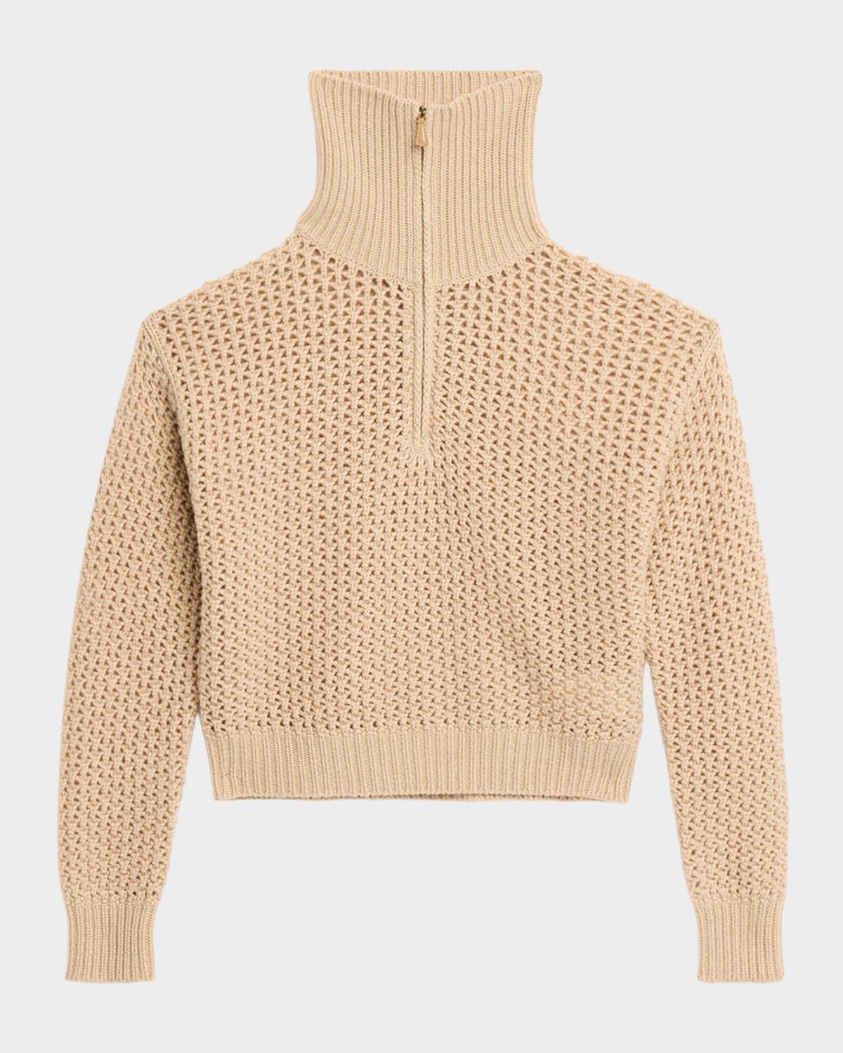 Tequila Shimmer Mesh-Knit Sweater
