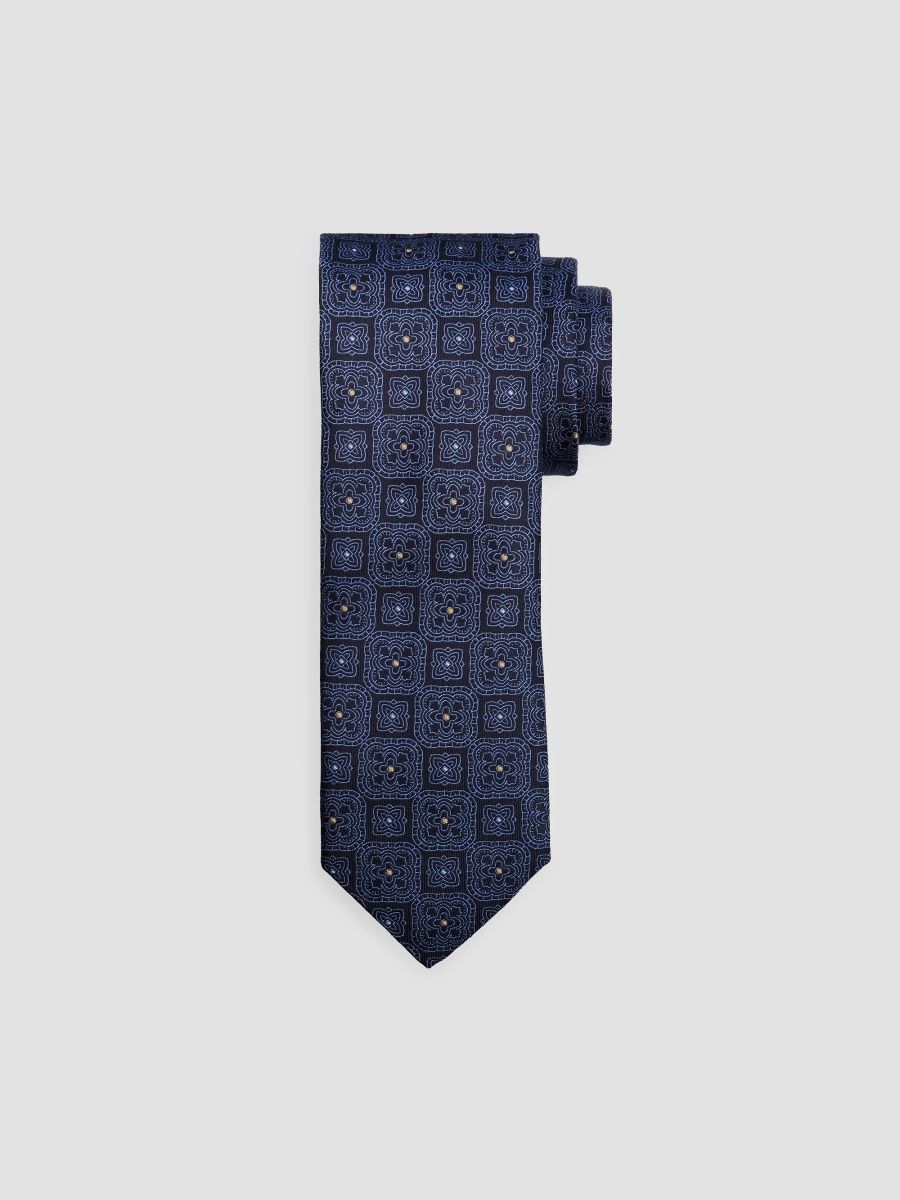 Canali Men's Medallion Silk Tie - Blue