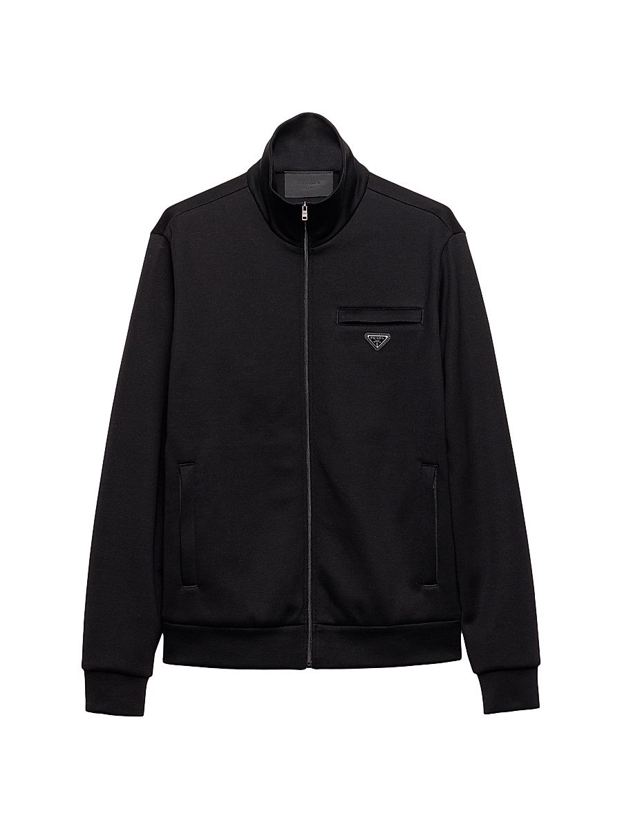 Men's Technical Cotton Blouson Jacket - Black - Size XXL