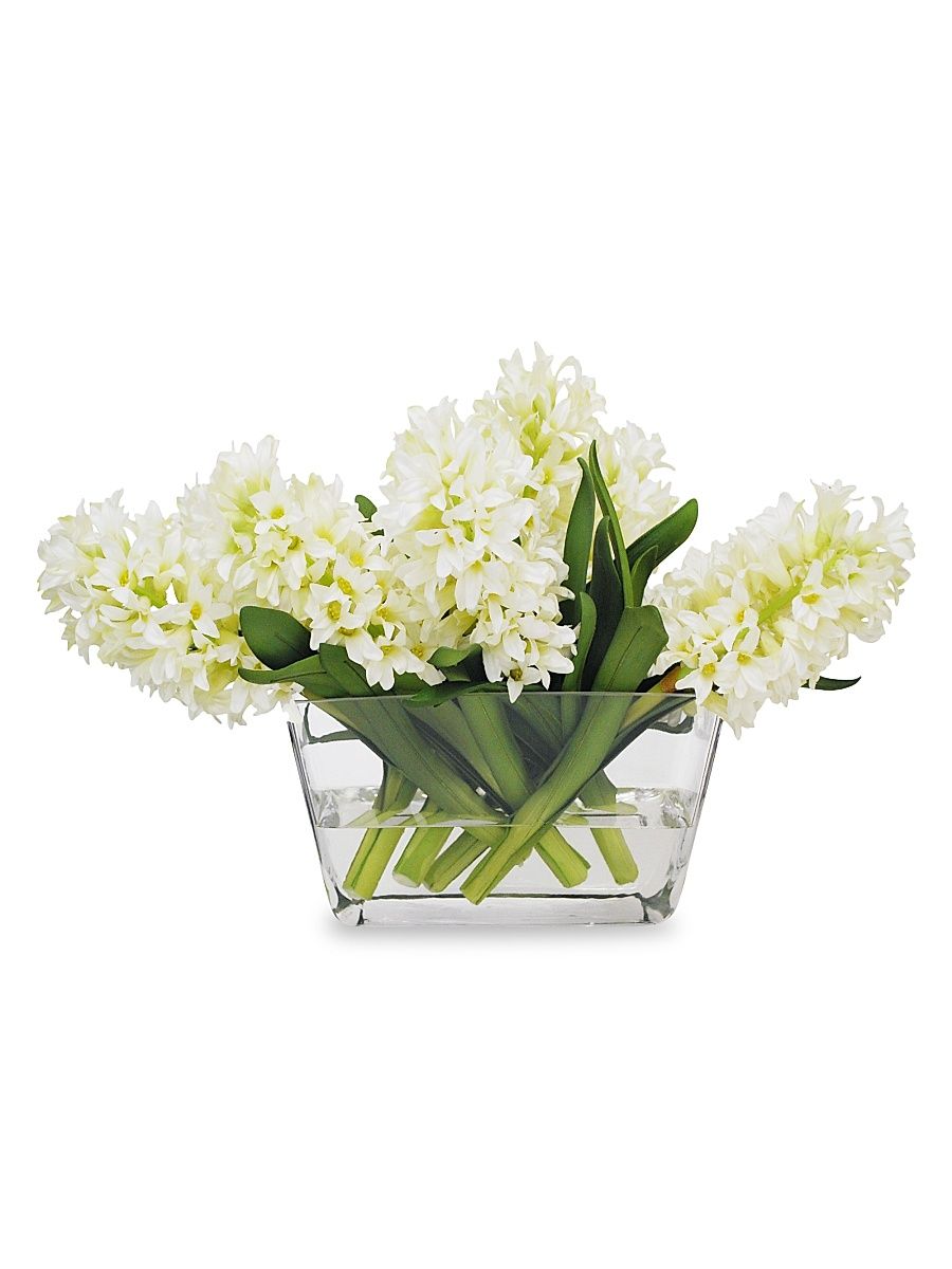 Everyday Floral Imitation Hyacinth In Glass Vase