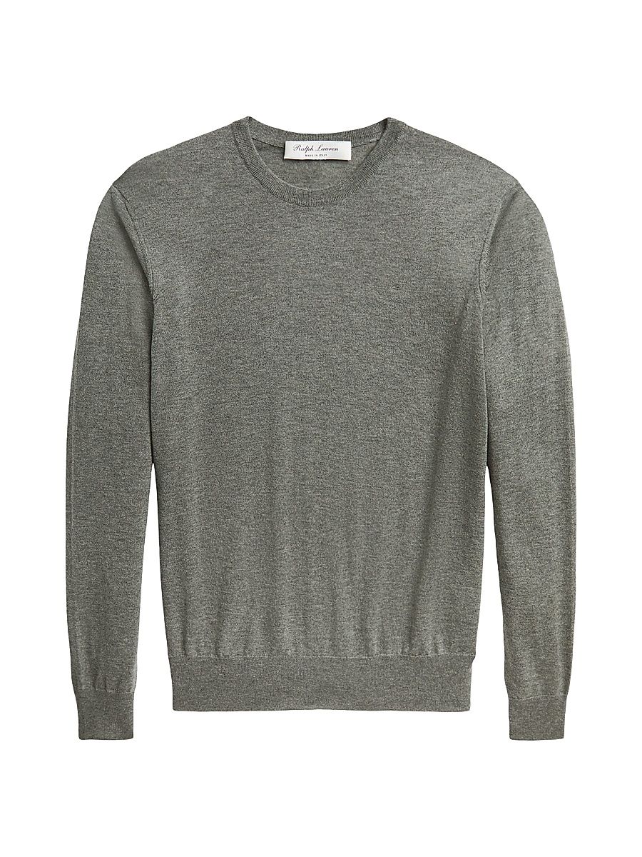 Men's Cashmere Crewneck Sweater - Grey Heather - Size XXL