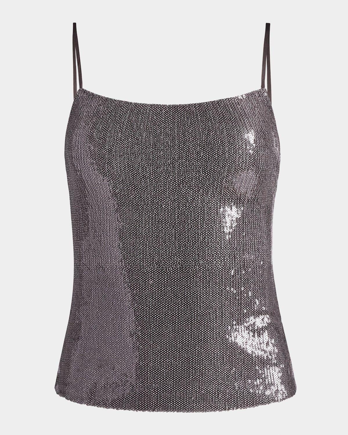 Scoop-Neck Sequin Tank