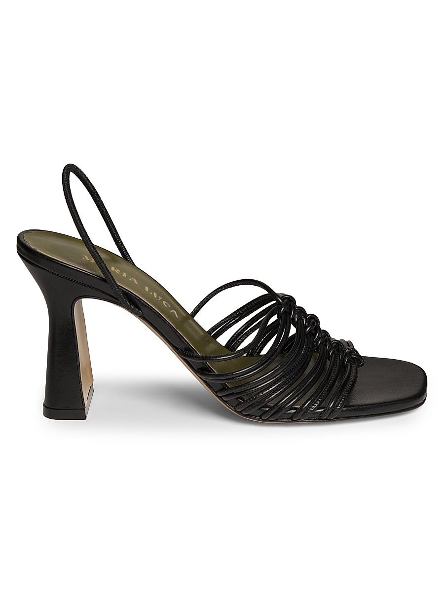 Women's Melania 85MM Slingback Sandals - Black - Size 9