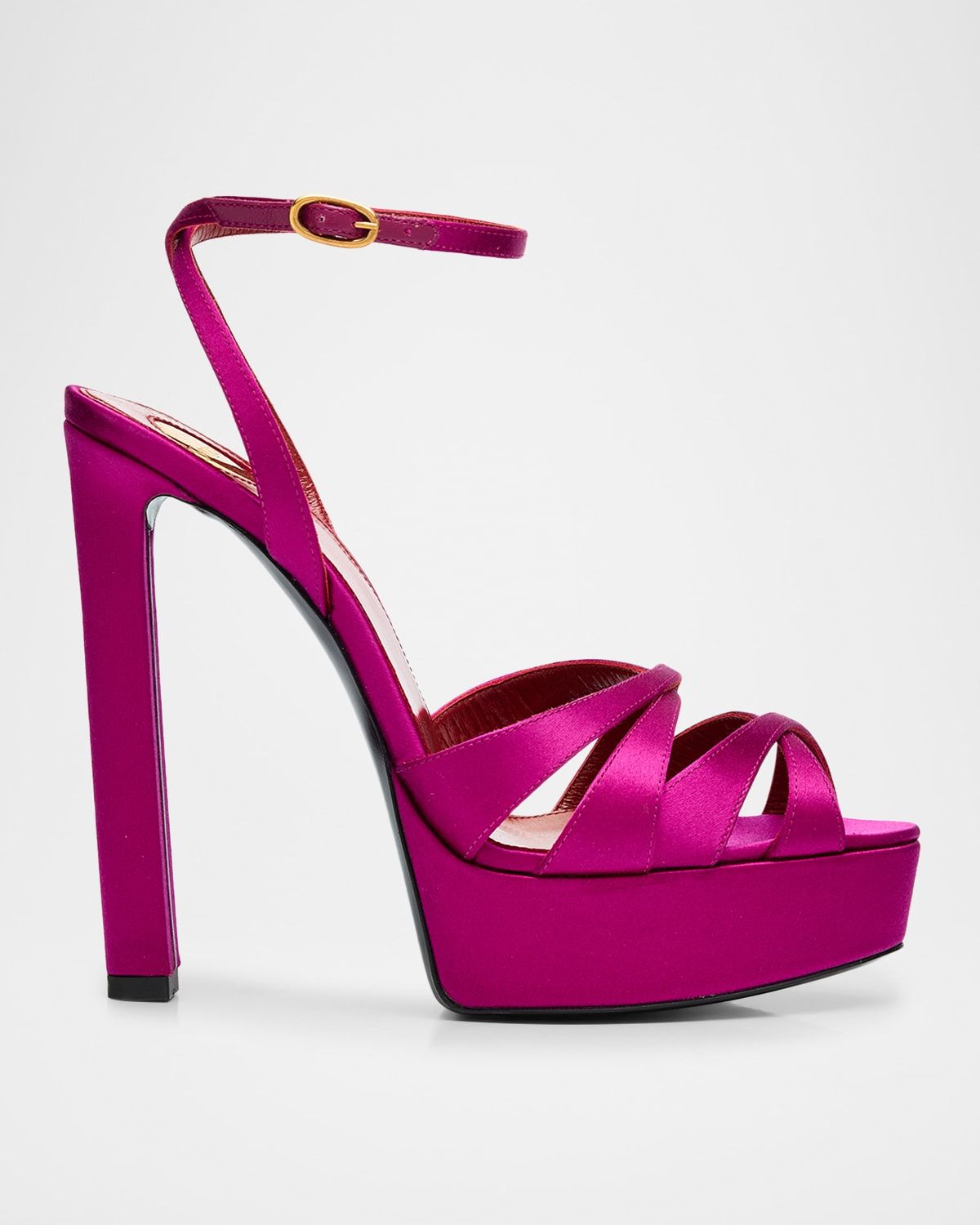 110mm Chandelle Satin Platform Sandals