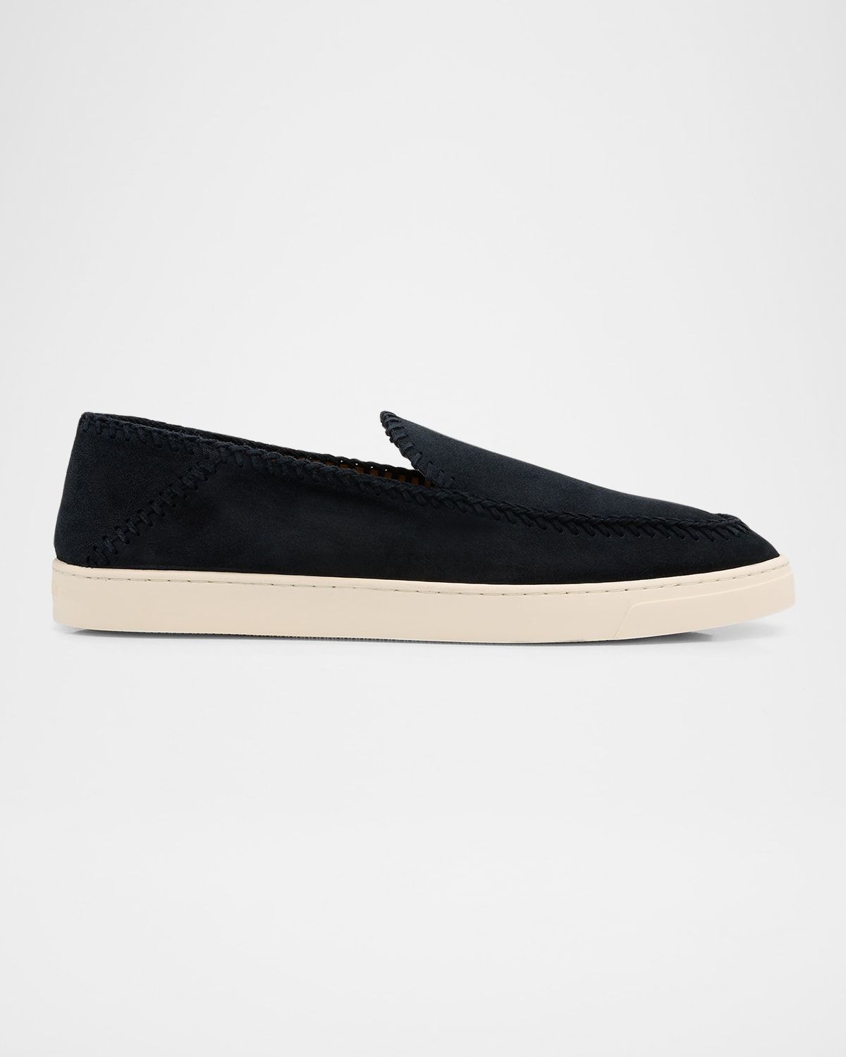 Men & apos;s Suede Sneaker-Sole Loafers