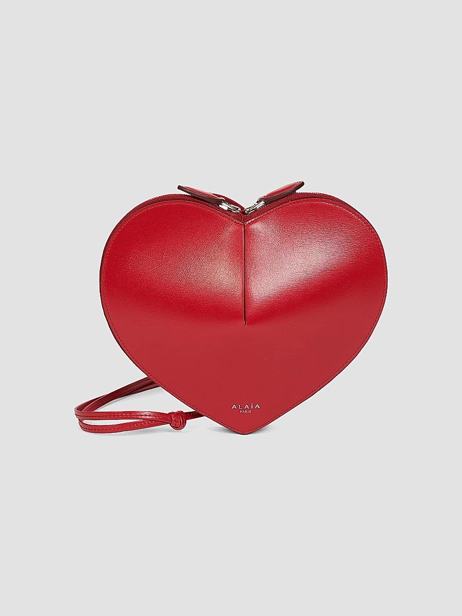 ALAÏA Women's Le Coeur Leather Convertible Shoulder Bag - Red