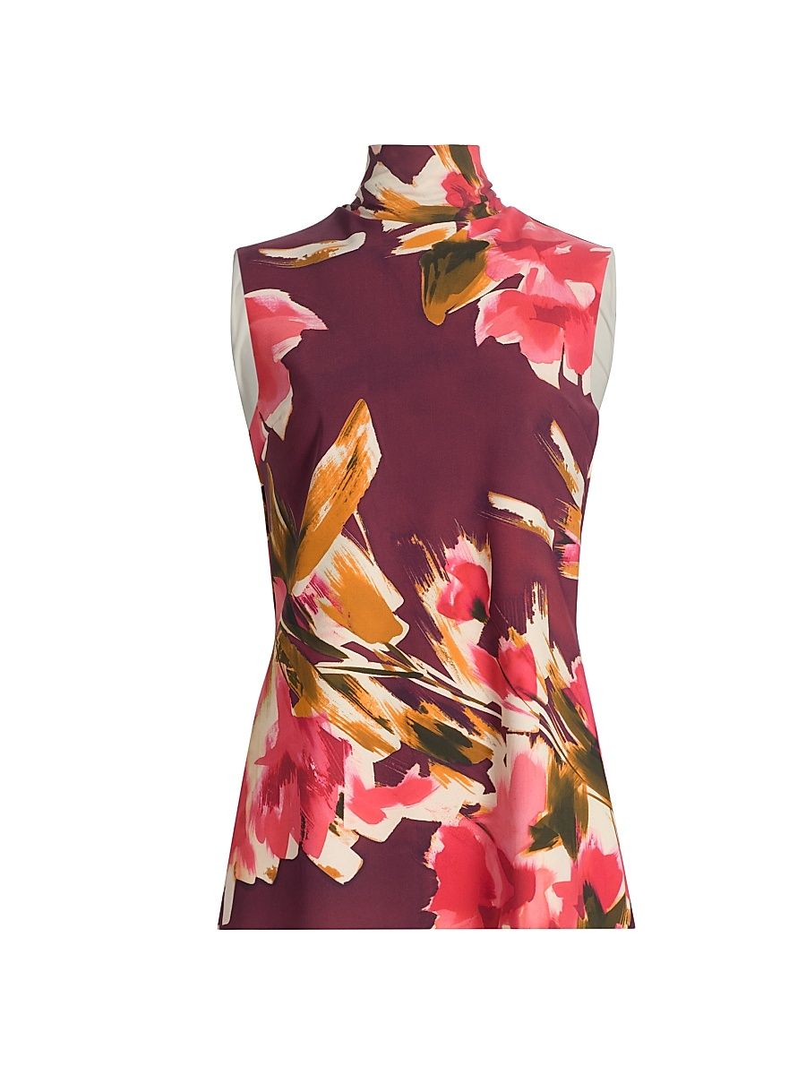 Women's Dila Floral Jersey Tieneck Top - Raquel - Size 8