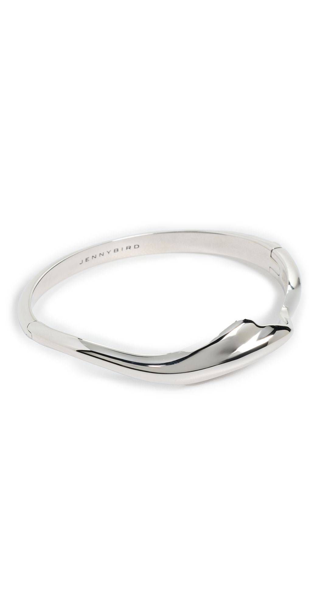 JENNY BIRD Portia Bangle Rhodium Metallic One Size