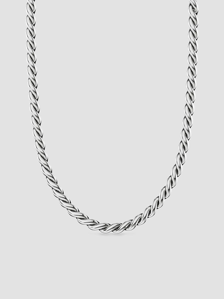 David Yurman Women's Sculpted Cable Chain Necklace in Sterling Silver, 5.7MM - Silver - Size 16.5