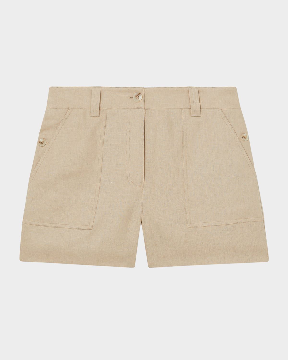 Ashby Wide-Leg Lightweight Linen Shorts