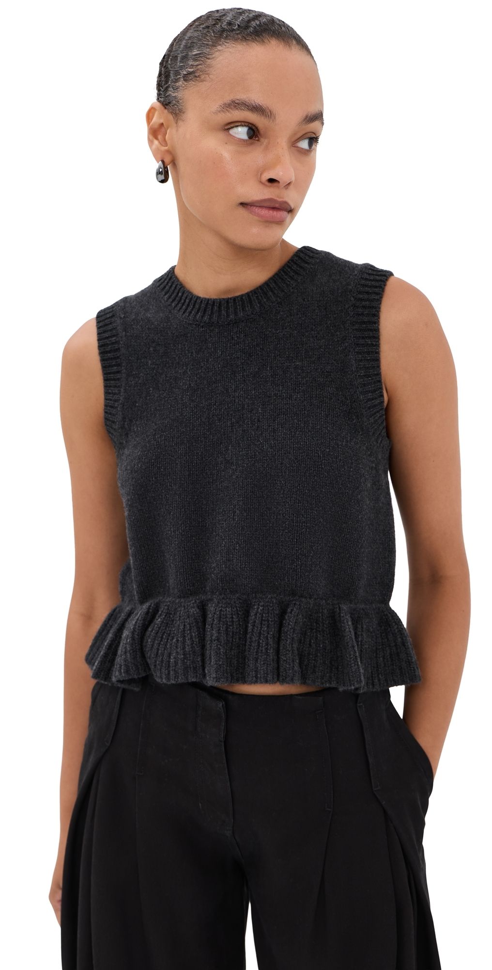 Cecilie Bahnsen Bill Vest Charcoal Grey M