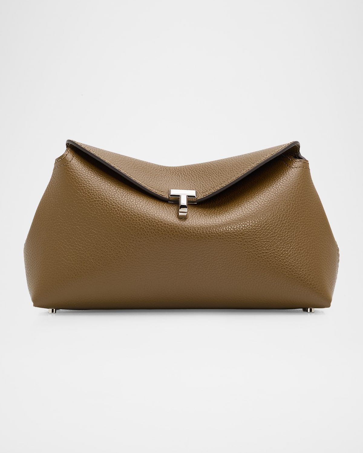 T-Lock Leather Clutch