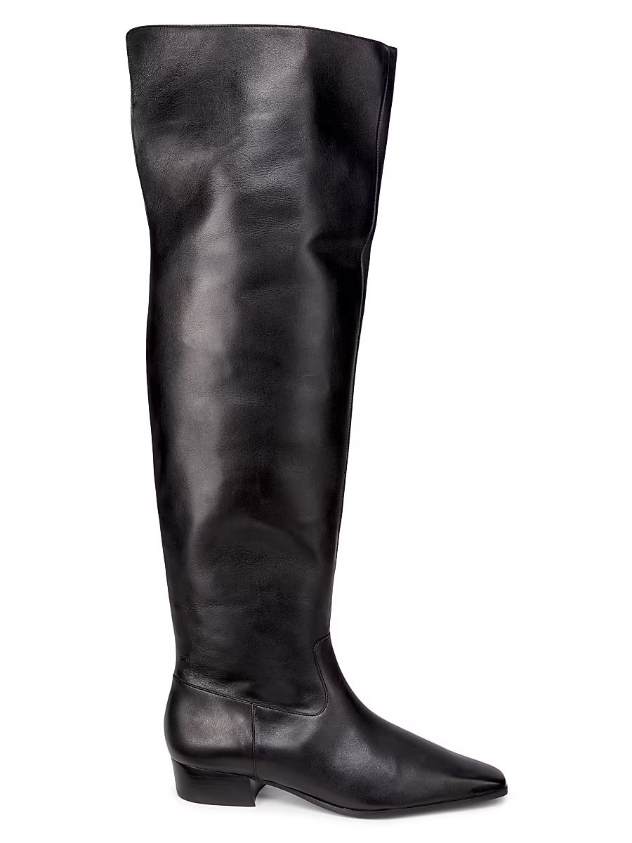 Women's Helena Over-The-Knee Leather Boots - Black - Size 6