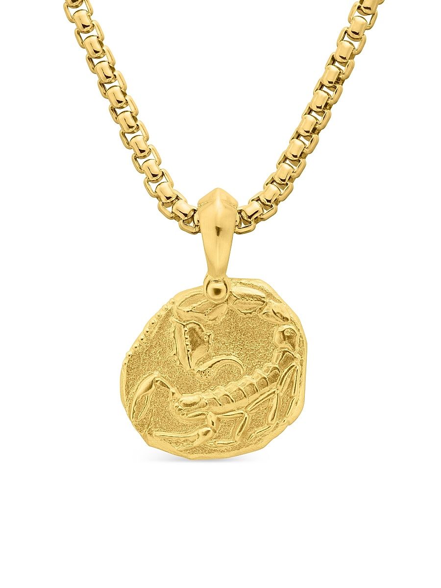 Men's Scorpio Amulet in 18K Yellow Gold, 27mm - Gold