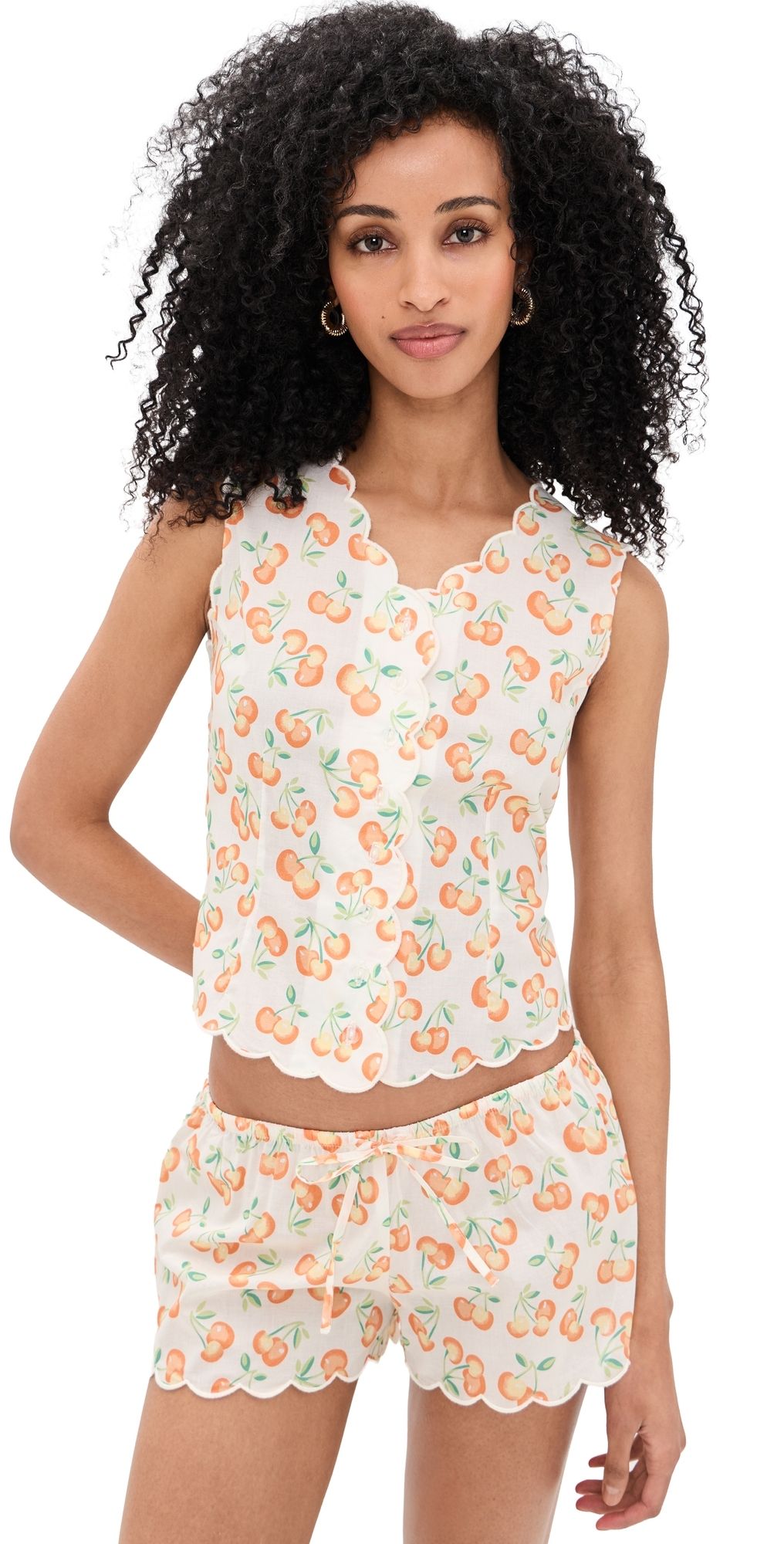 Montce Sherbet Cherry Scalloped Top Cherry Sherbet XS