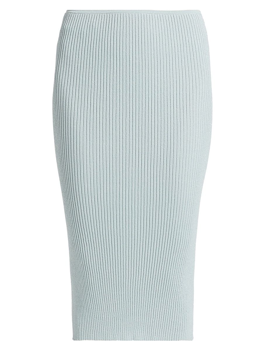 Women's Blake Rib-Knit Pencil Midi-Skirt - Mirage - Size XS