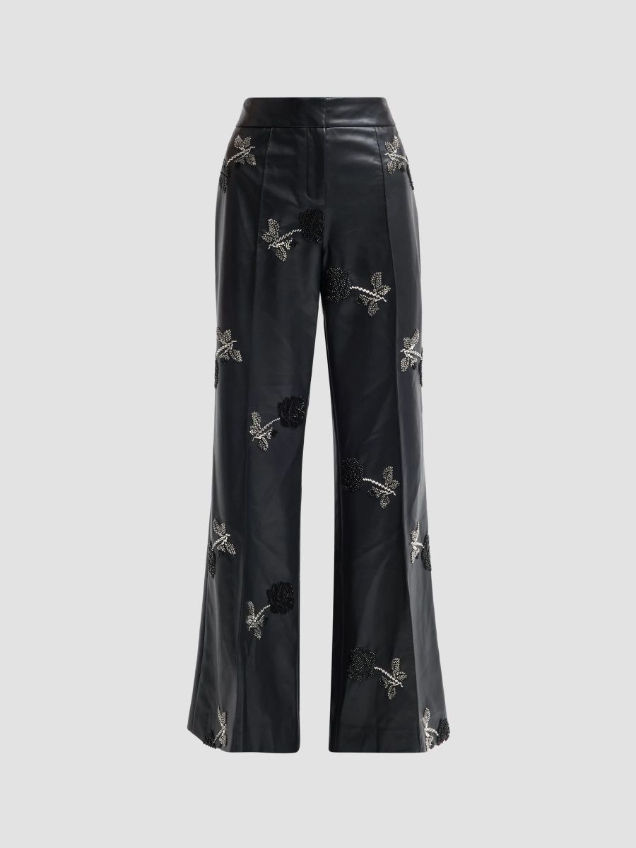 Milly Women's Nash Embellished Pants - Black - Size 0