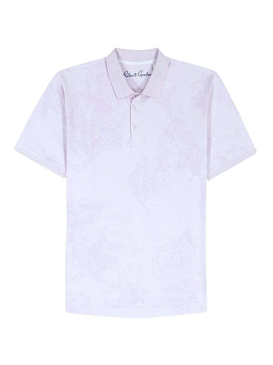 Men's Linford Knit Polo Shirt - Lilac - Size XXXL