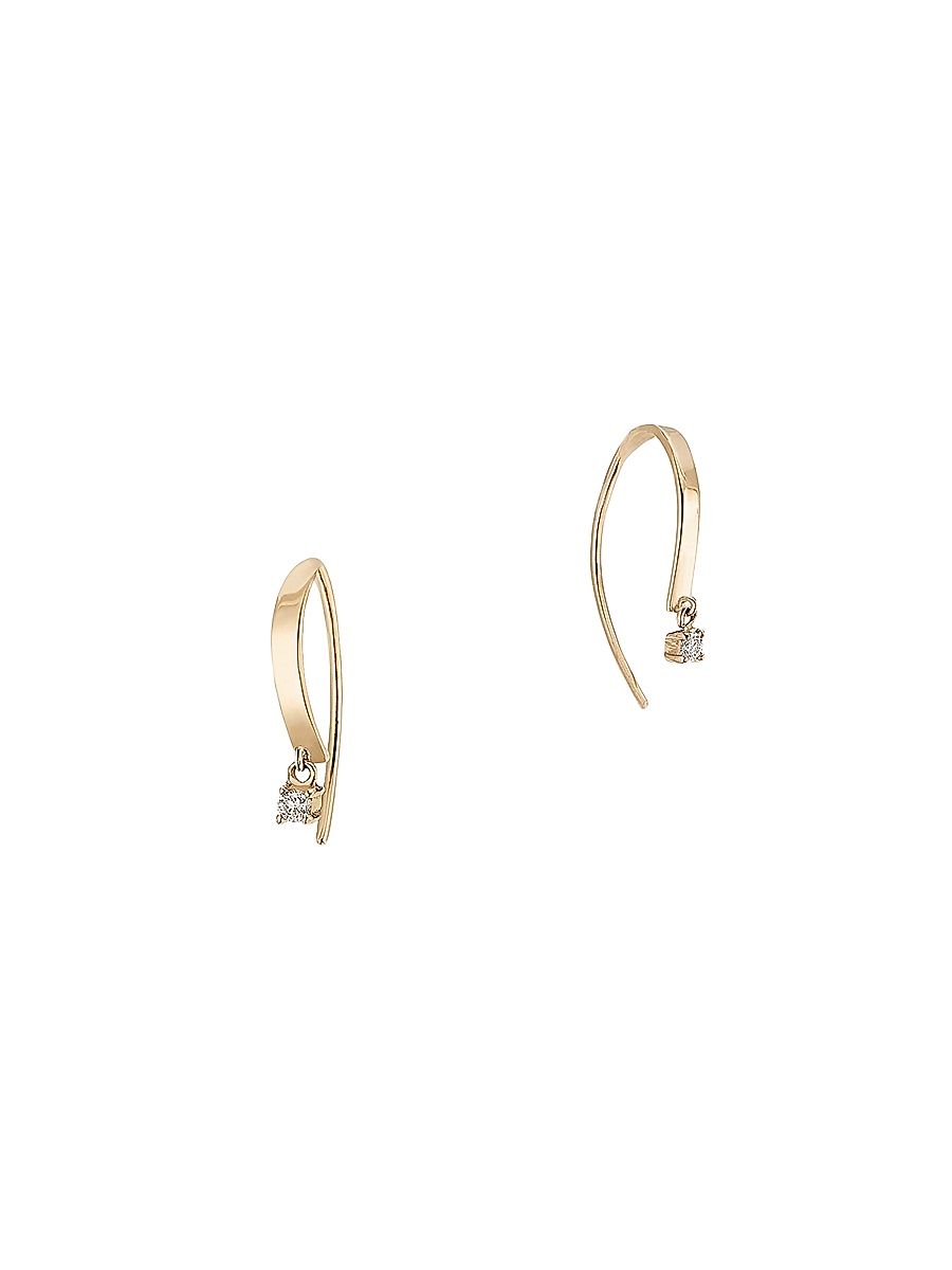 Women's 14K Yellow Gold & Diamond Drop Earrings
