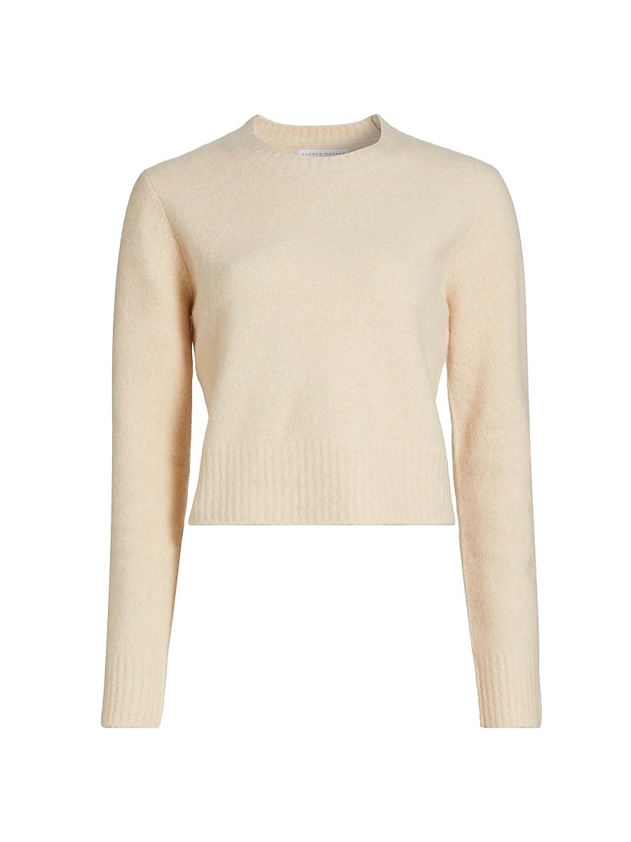 Women's Sweetheart Crewneck Sweater - Belgian Creme - Size Large