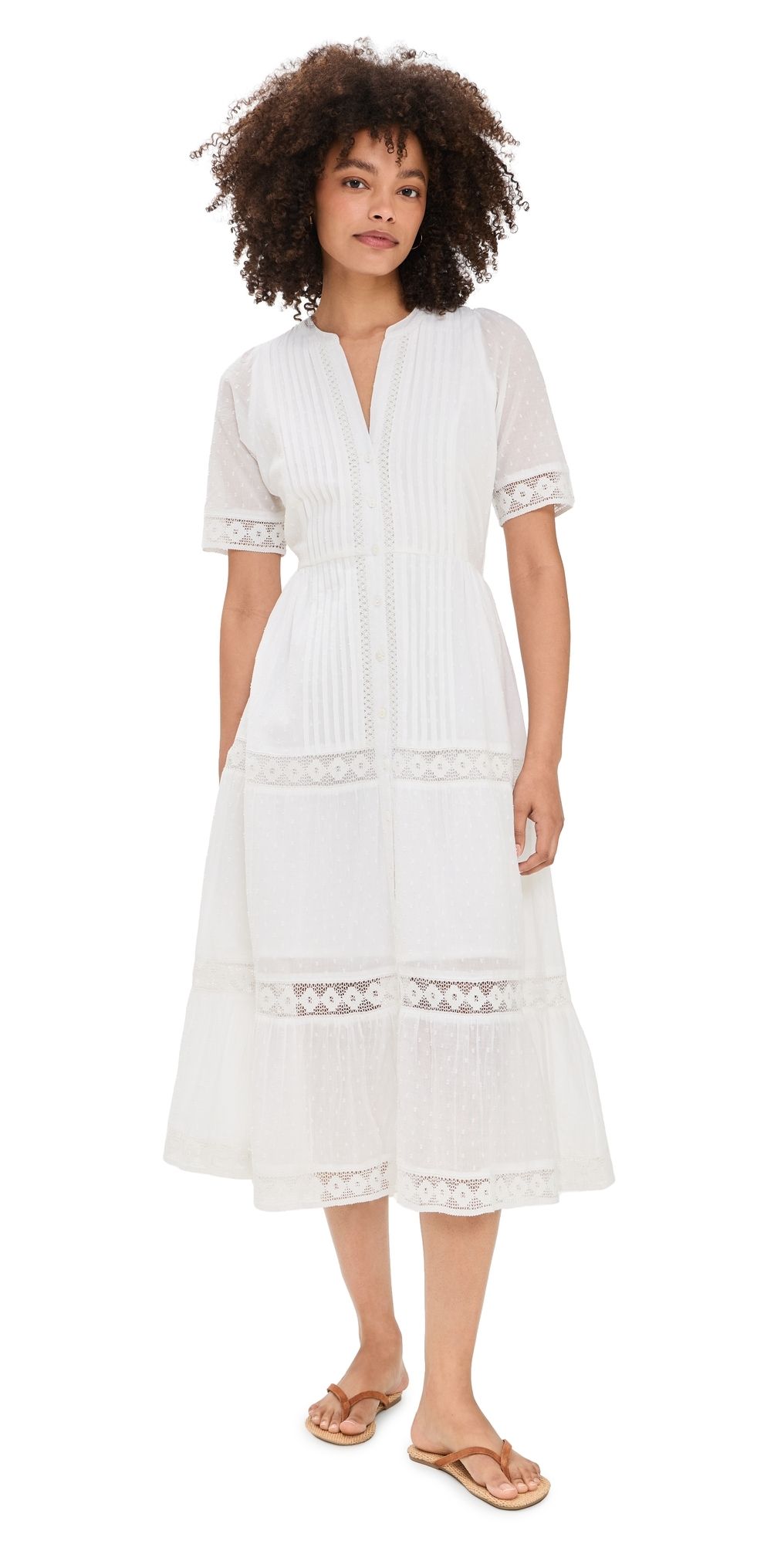 Marea Eve Dress White Dobby S