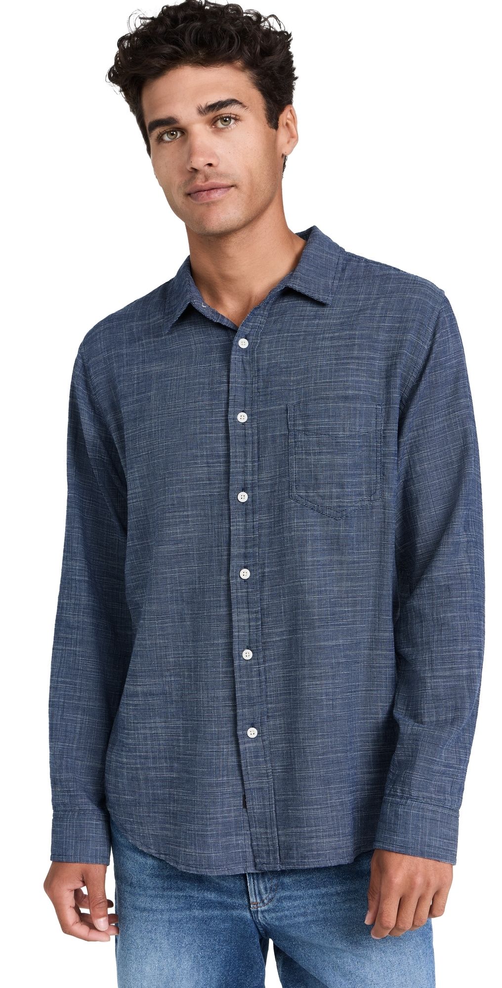 RAILS Wyatt Shirt Navy Etch M