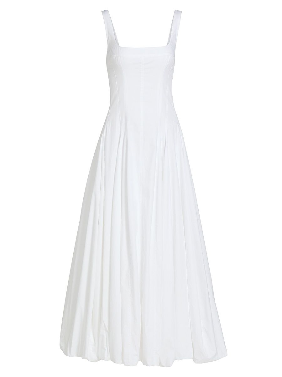 Women's Hally Cotton Bubble Midi-Dress - White - Size 2