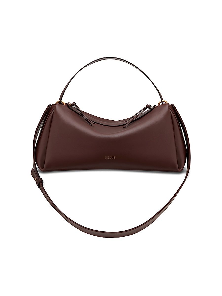 Women's Scorpius Leather Shoulder Bag - Dark Chocolate