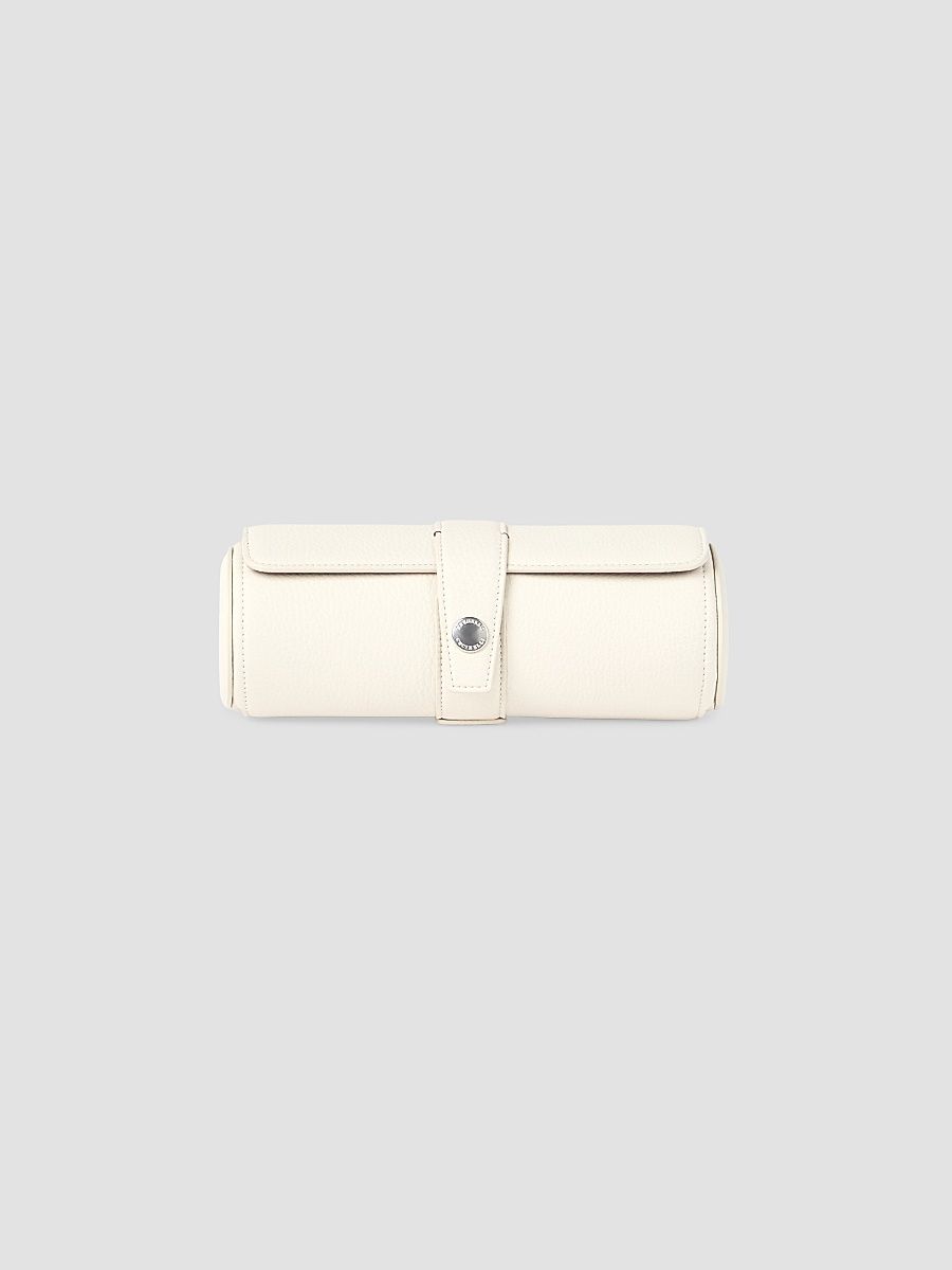 Fine Grain Calfskin Watch Box - Chalk