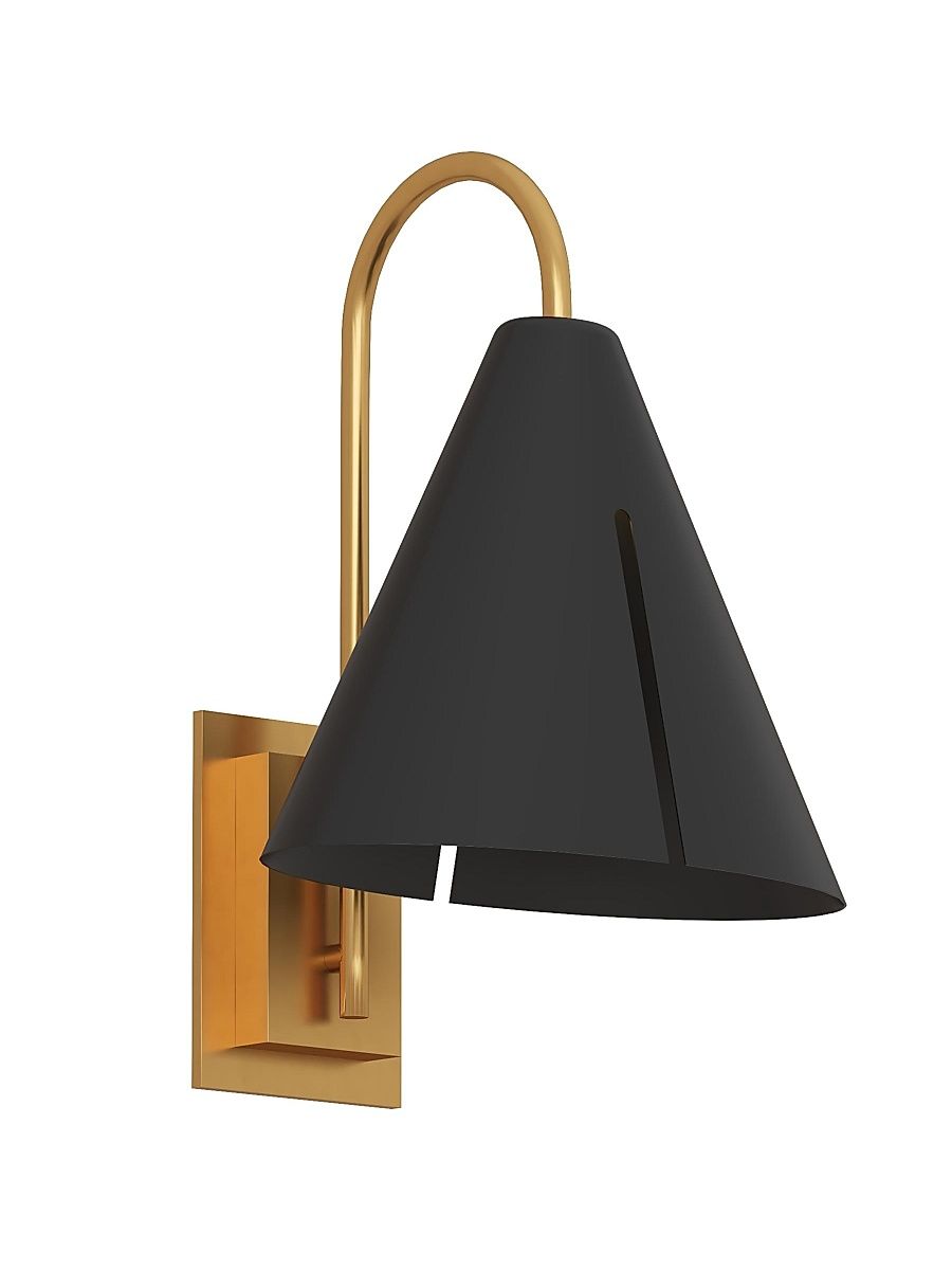 Cambre Small Steel Wall Sconce - Midnight Black