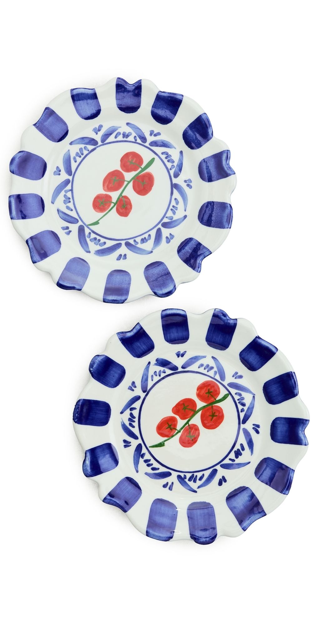 Carolina K Main Plates Set of Two Red Blue One Size