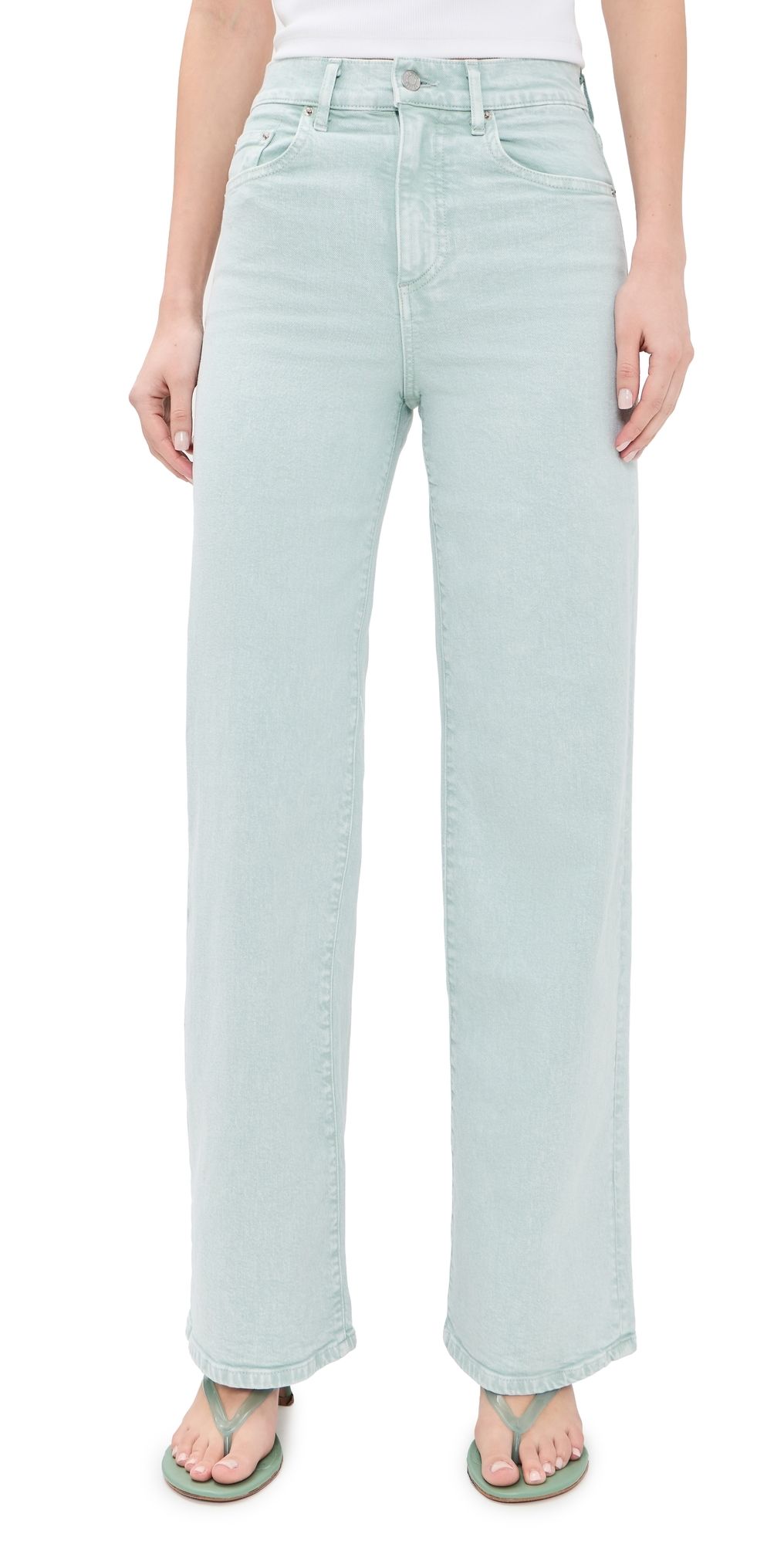 LE JEAN High Rise Column Jeans Minty 31