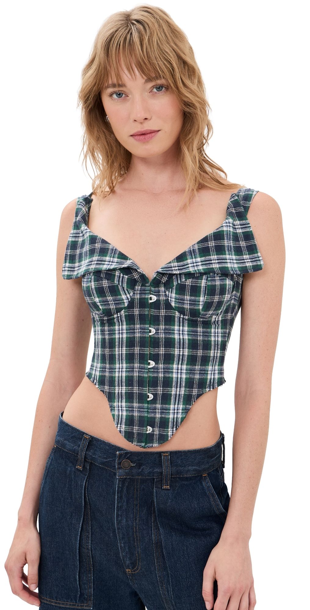 GUIZIO Chamonix Corset Emerald Navy Classic Tartan XS