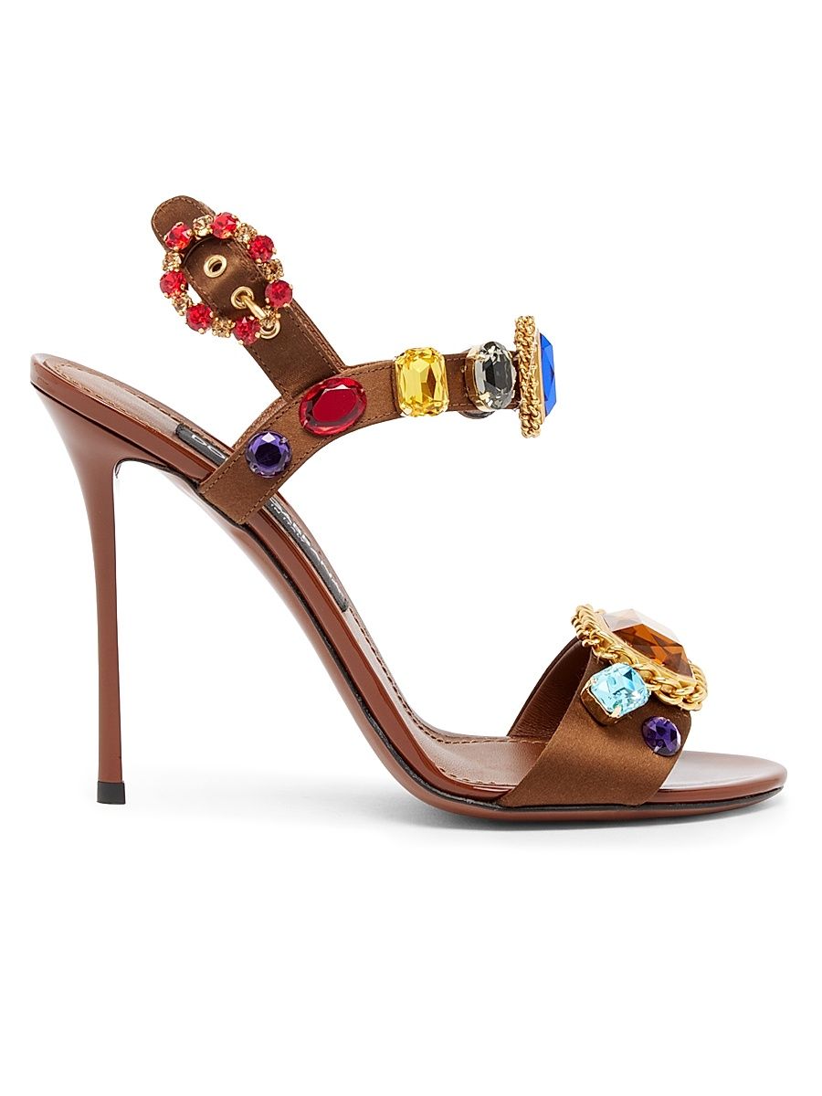 Women's 105MM Embellished Sandals - Rosa Arancio - Size 11