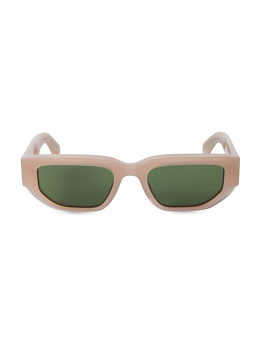 Women's Greeley 54MM Geometric Sunglasses - Beige Green
