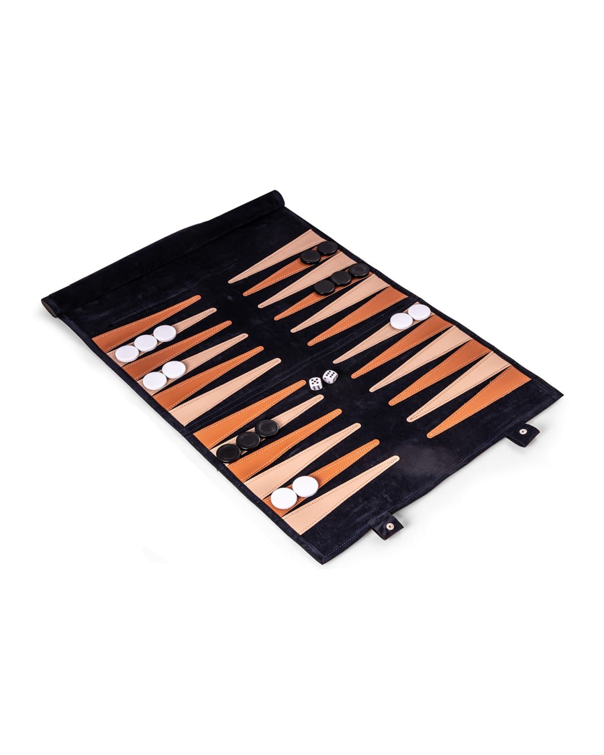 Men & apos;s Suede Roll-Up Backgammon Travel Set