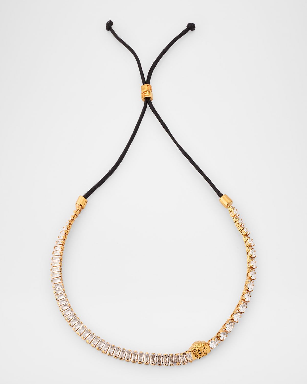 Men & apos;s Round and Baguette Crystal Necklace