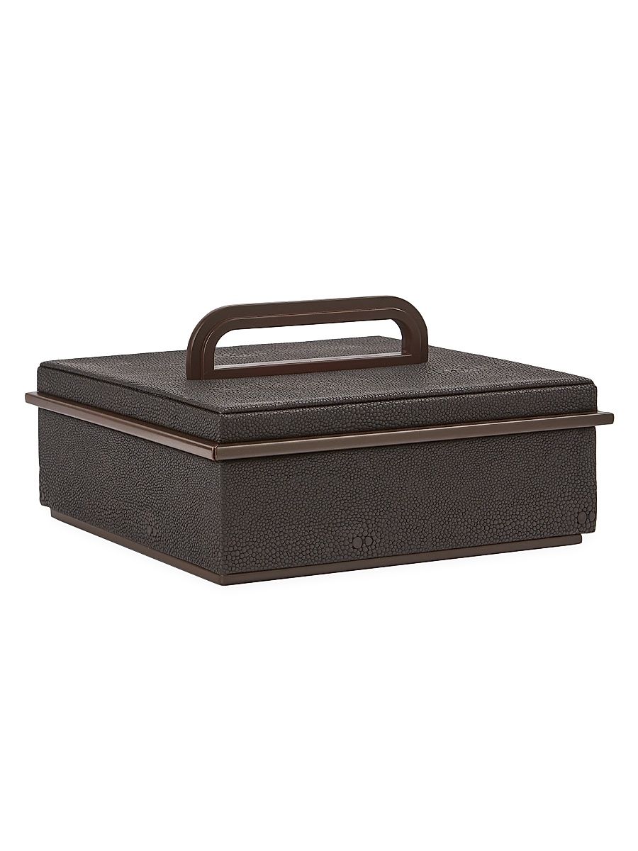 Faux Shagreen Box - Anthracite