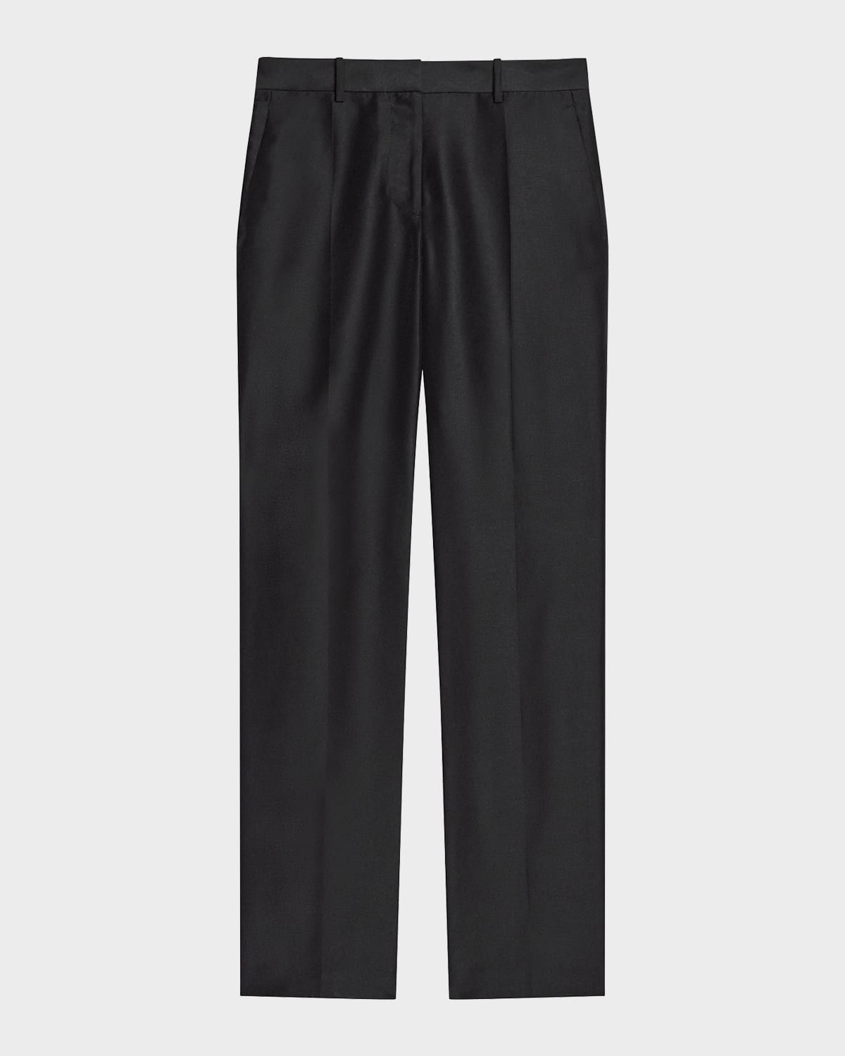 Sheer Straight-Leg Trousers