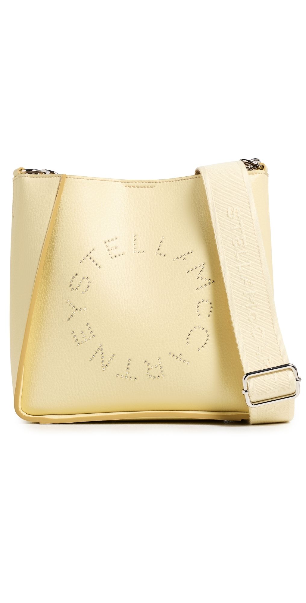 Stella McCartney Eco Embossed Grainy Alter Mat with Studded Logo Crossbody Bag Canary Yellow One Size