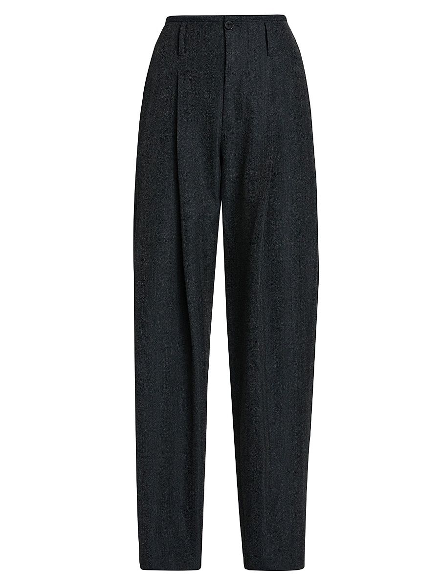 Women's Barissa Pleated Trousers - Dark Navy Grey - Size 10